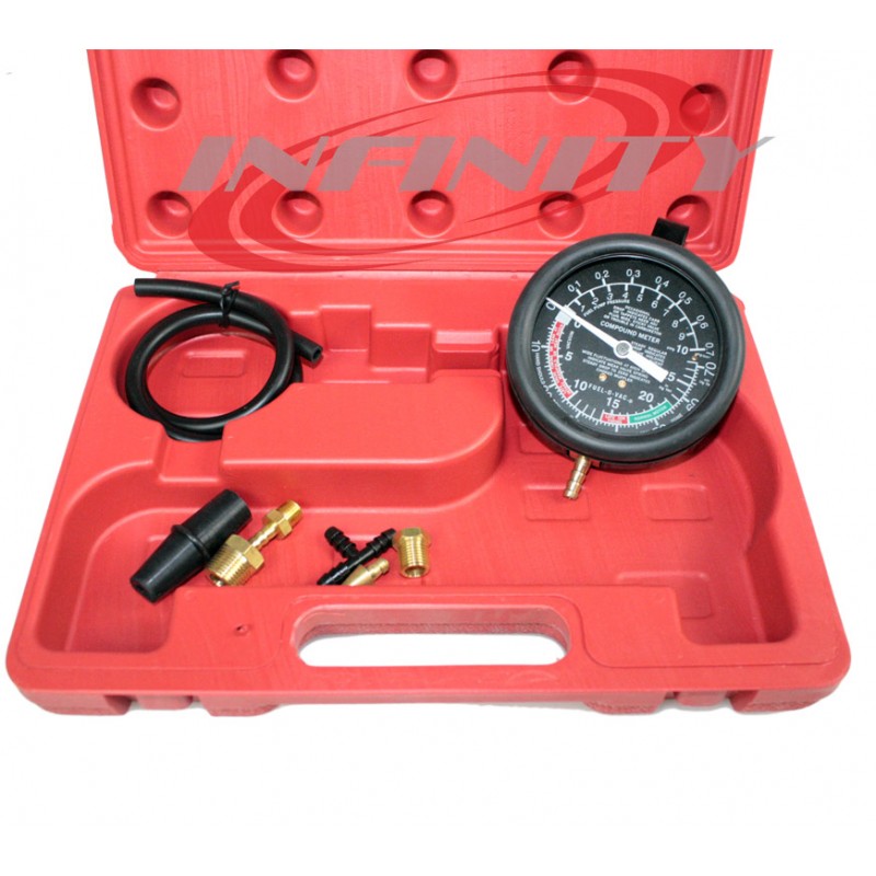 Fuel Pump & Vacuum Tester Carburetor Valve Pressure Tester Gauge Kit Car Truck